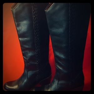 STEVE MADDEN Hypper Black Braided Seam Boots